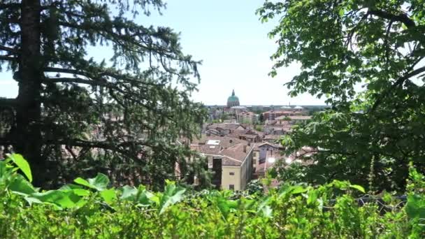 Blick Vom Burgberg Auf Die Stadt — Stockvideo