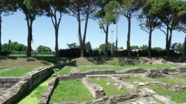 Aquileia, İtalya. 5 Temmuz 2020. İtalya, Aquileia 'da Roma döneminden kalma nehir limanı