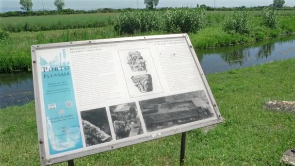 Aquileia Italien Juli 2020 Flodhamn Romartiden Aquileia Italien — Stockvideo