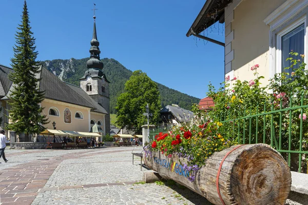 Kraniska Gora Slowenien Juli 2020 Blick Auf Den Hauptplatz Von — Stockfoto