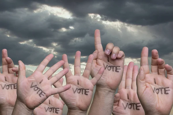 Die Erklärung Bei Den Nächsten Wahlen Wählen Gehen — Stockfoto