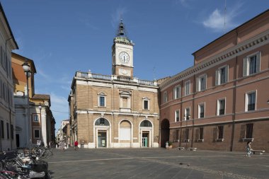 Ravenna, İtalya. 28 Temmuz 2020. Bazilika di Sant 'Apollinare Nuovo, Büyük Theodoric tarafından dini eserleri için UNESCO tarafından listelenen, saray şapeli olarak inşa edilen kilise.. 