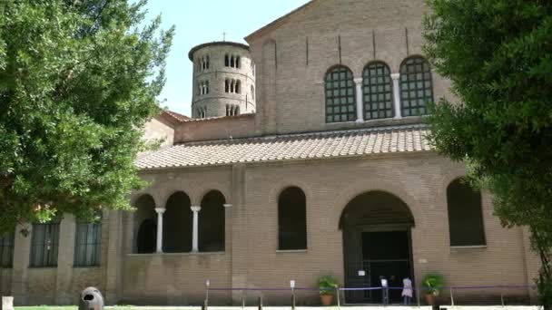 Ravenna Itália Julho 2020 Vista Externa Basílica Sant Apollinare Classe — Vídeo de Stock