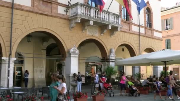 Ravenna Talya Temmuz 2020 Ravenna Talya Daki Piazza Del Popolo — Stok video