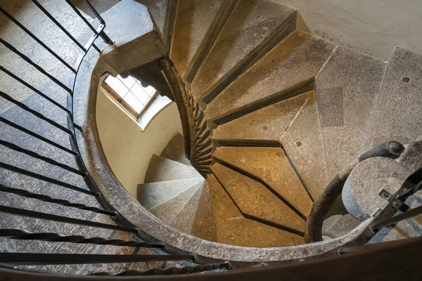 Graz Austria August 2020 Detail Double Helical Spiral Staircase Built — Stock Photo, Image