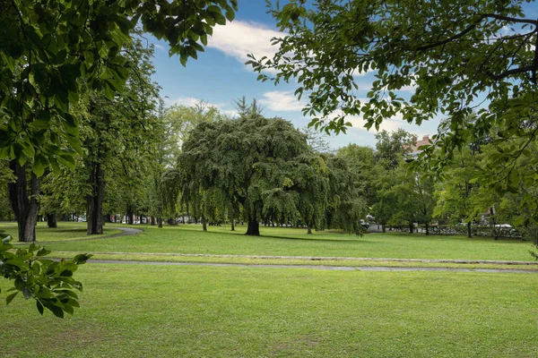 Graz Austria Agosto 2020 Una Vista Dello Stadtpark Nel Centro — Foto Stock