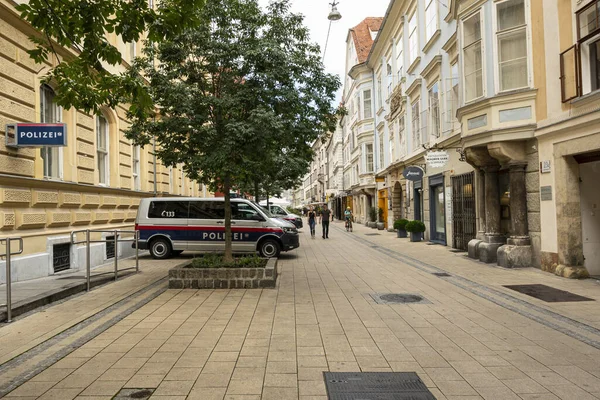 Graz Austria Agosto 2020 Una Estación Policía Centro Ciudad —  Fotos de Stock