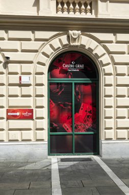 Graz, Avusturya. Ağustos 2020. Kumarhane sarayının dış görünüşü