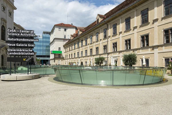 Graz Avusturya Ağustos 2020 Bilim Faaliyetlerinin Merkezinin Dış Görünüşü — Stok fotoğraf