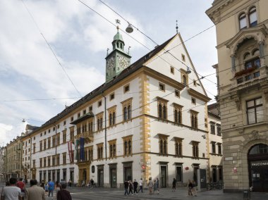 Graz, Avusturya. Ağustos 2020. Grazer Landhaus 'un dış görünüşü 