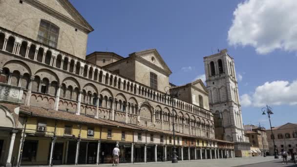 Ferrara Italia Agosto 2020 Vista Lapso Tiempo Catedral — Vídeos de Stock