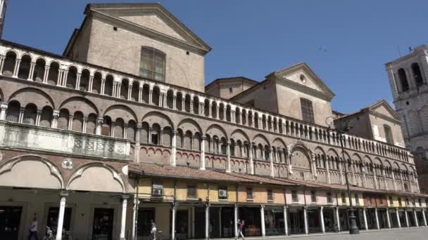 Ferrara Włochy Sierpnia 2020 Widok Katedrę Upływem Czasu — Wideo stockowe