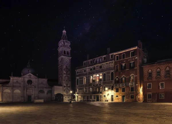 Velence Olaszország 2020 Október Santa Maria Formosa Tér Velencében Éjjel — Stock Fotó