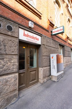 Helsinki, Finlandiya. 27 Ağustos 2025. Finlandiya 'nın şehir merkezindeki Evanjelik Serbest Kilisesi' nin dış görünüşü.