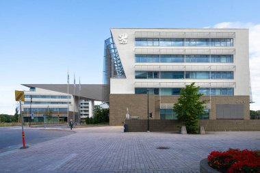 Helsinki, Finlandiya. 28 Ağustos 2025. UPM-Kymmene Oyj binasının dış görünüşü Finlandiya 'nın şehir merkezinde bulunan bir orman sanayi şirketidir.