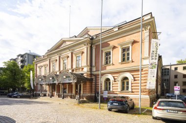 Helsinki, Finlandiya. 28 Ağustos 2025. Şehir merkezindeki Aleksanterin tiyatrosu