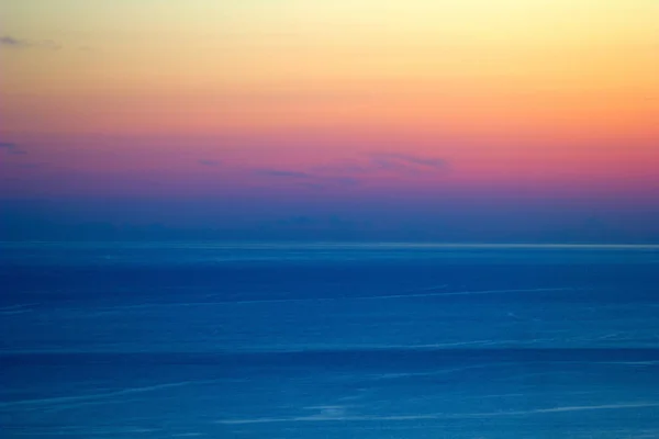 Hermosa Vista Del Mar Cielo Atardecer Minimalismo Color Pastel —  Fotos de Stock