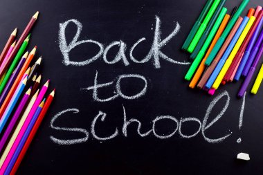 geri okul arka plan tebeşir yönetimi ve ileti örneği