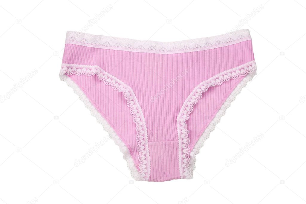 pink panties isolated on a white background