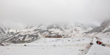 Manzara, Murodo dağının manzarası, Tateyma dağlarının rotası, Toyama, Japonya. 