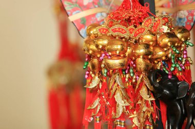 Geleneksel Çin tılsımı, Çin kasabasında iyi şanslar ve zengin işareti..