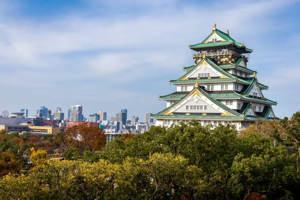 Osaka Japan November 2018 Aerial View Osaka Castle Most Historical — Stock Photo, Image