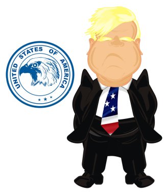 mavi baskı ile siyah elbiseli öfkeli patron