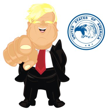 mavi pul siyah elbiseli gülümseyen patron