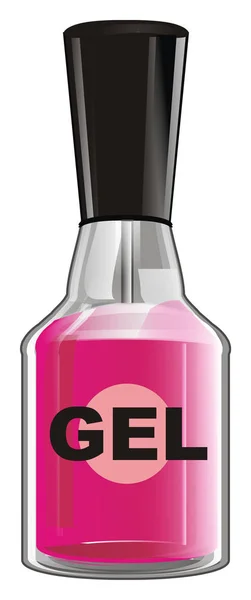 pink gel nail lacquer bottle