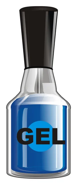 Een Blauwe Gel Nagel Lak Fles — Stockfoto