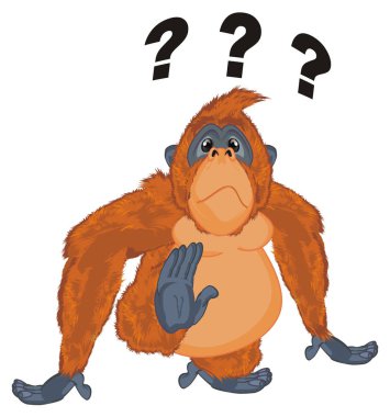 üzgün portakal orangutan düşünüyorum yapmanız gerekenler