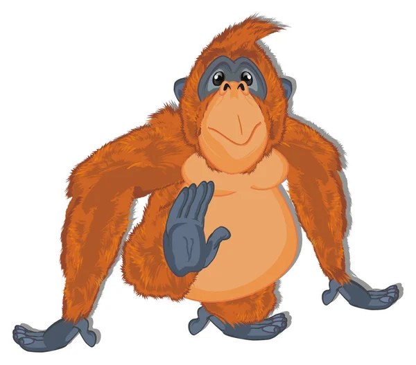 Funny Orange Orangutan Jeho Stín — Stock fotografie