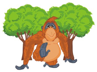 ağaç departmanımız komik turuncu orangutan