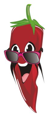 mutlu kırmızı biber biber pembe güneş gözlüğü