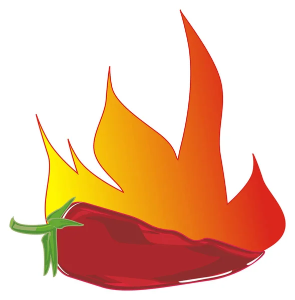 Red Chili Pepper Lying Fire — Stock Photo, Image