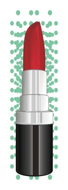 kırmızı ruj ve birçok nokta