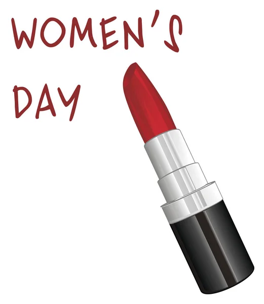 Red Lipstick Women Day — Stock Photo, Image