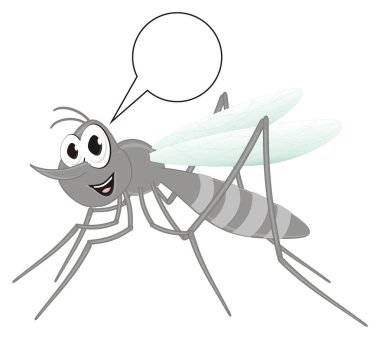 temiz işareti ile komik Gri sivrisinek
