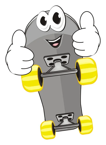 Sorridente Alla Moda Skateboard Spettacolo Classe Gesto — Foto Stock