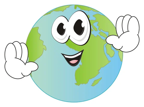 Smiling Earth Say Hello You — Stock Photo, Image