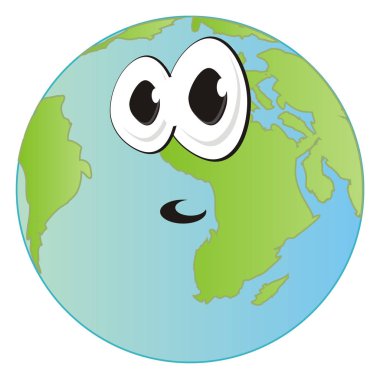 beyaz bir arka plan üzerinde üzgün dünya