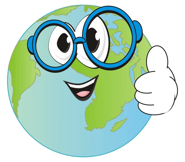 Gözlük gösteri jest Earth'te gülümseyerek