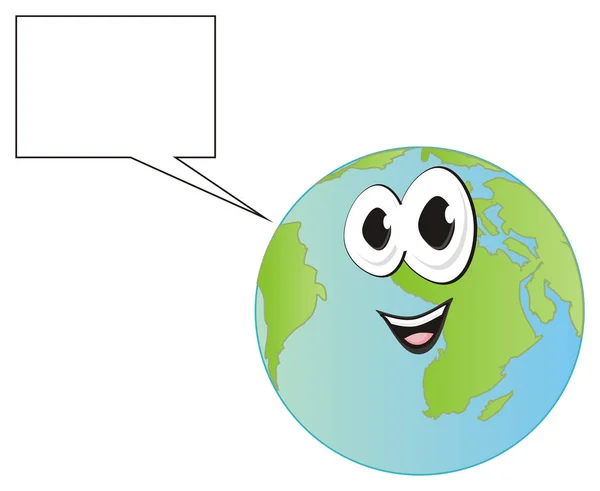 Smiling Earth Clean Callout — Stock Photo, Image