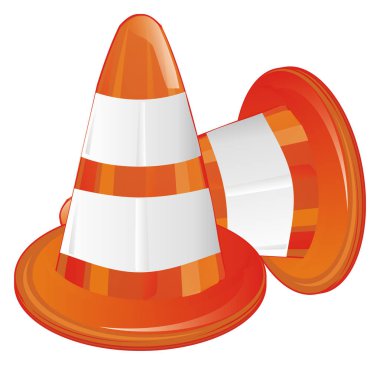 yalancı koni ile portakal trafik koni stand