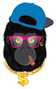 kötü yüzü şık goril 