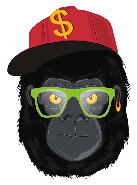 Rosto Mal Gorila Legal Com Ferramentas — Fotografia de Stock