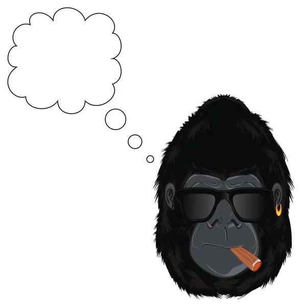 Rosto Mal Gorila Com Três Ferramentas — Fotografia de Stock