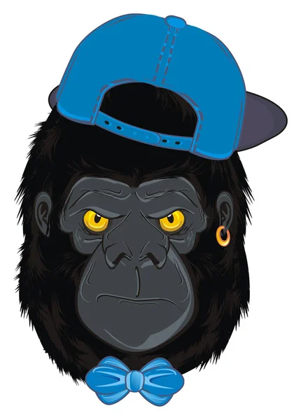 Faccia Malvagia Gorilla Fresco Cap — Foto Stock