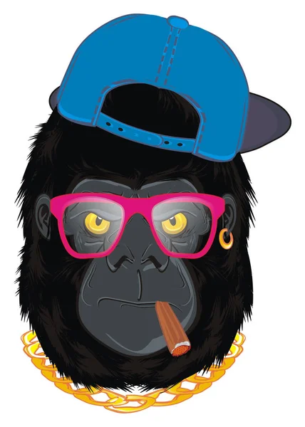 Faccia Malvagia Gorilla Fresco — Foto Stock