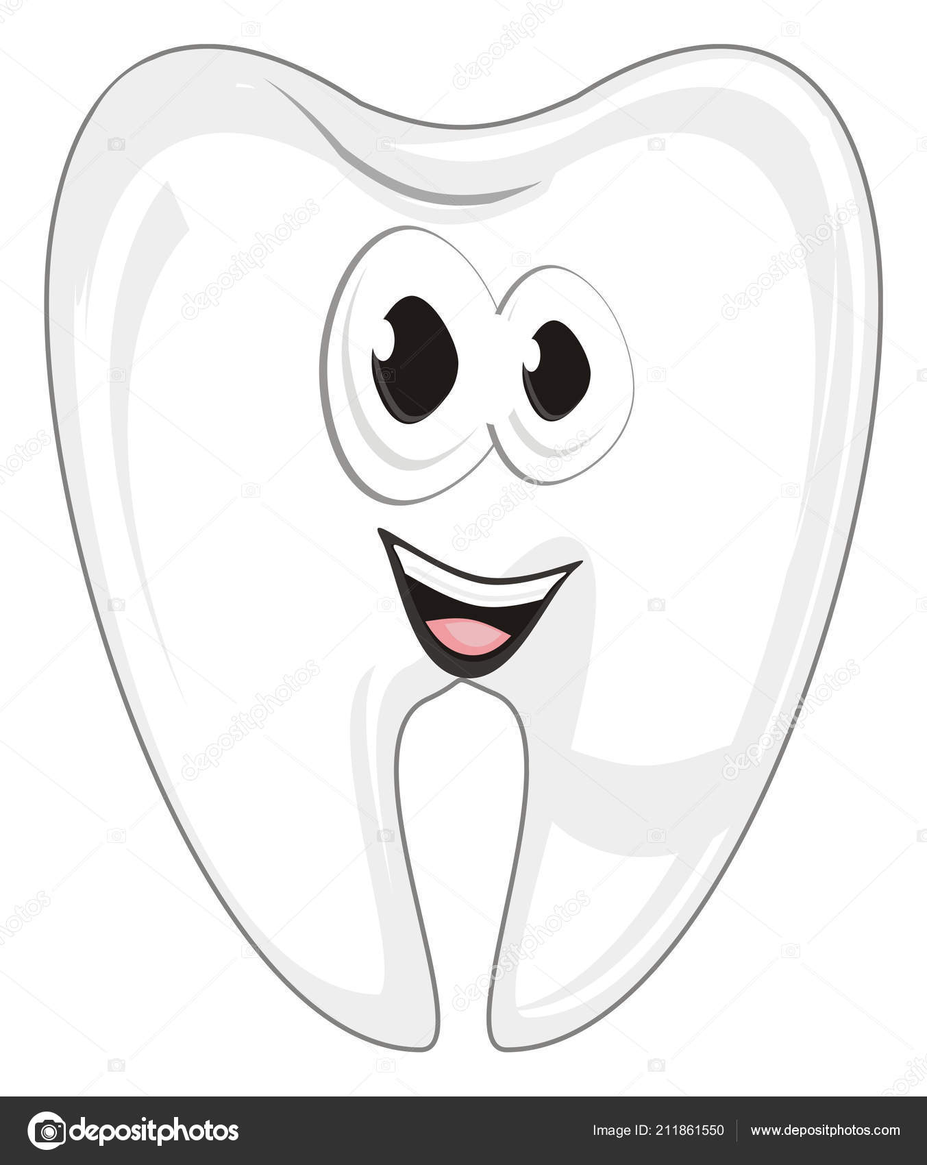 Personnage de dessin animé dent souriante avec soie images libres de droit,  photos de Personnage de dessin animé dent souriante avec soie |  DepositPhotos, image size:1353x1700